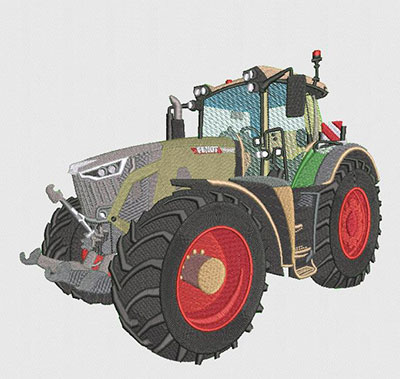 Farm Tractor Embroidery Digitizing Design