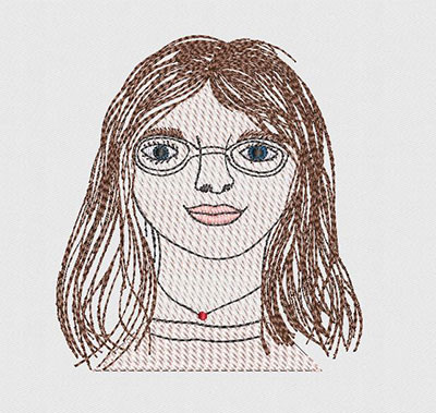 Custom Portrait Embroidery Digitizing Design