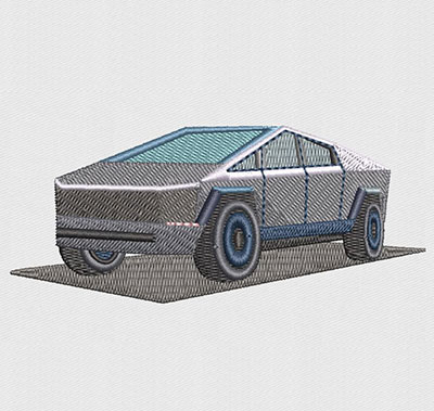 Classic Car Silhouette Embroidery Digitizing Design
