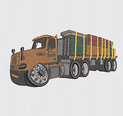 Heavy Duty Dump Truck Embroidery Digitizing Design