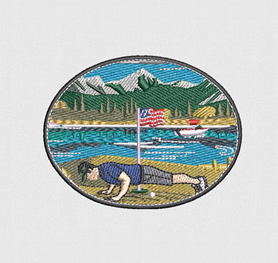Lake and Mountain Scenic Landscape Patch Design