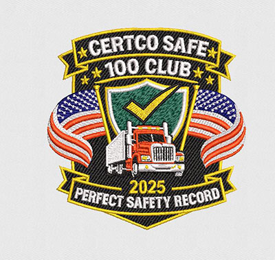 100 Club Safety Achievement Custom Patch Design