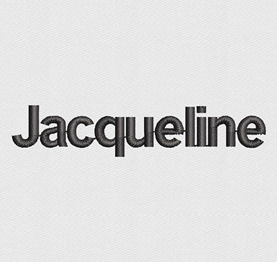 Jacqueline Script Style Custom Text Embroidery Design